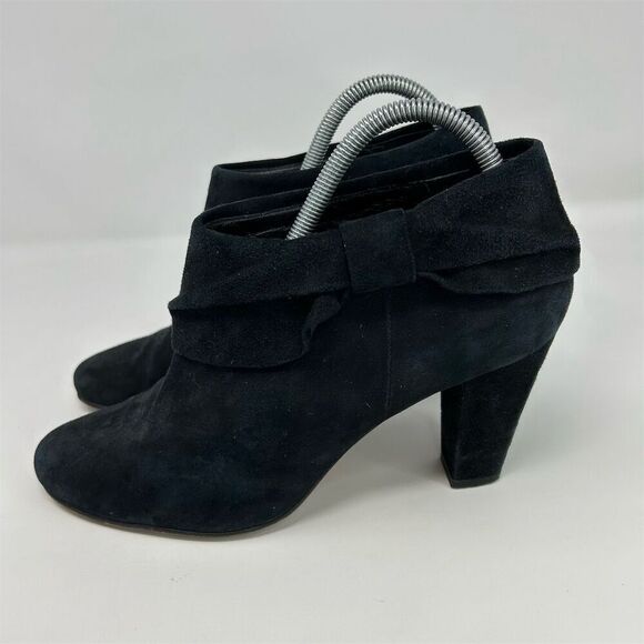 Kate Spade Women's Black Suede Ankle Boots Size 9.5M Bow Accent - Picture 6 of 13